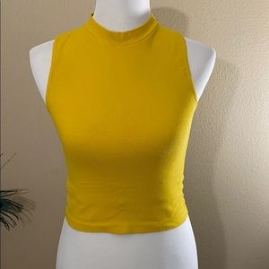 Yellow crop top